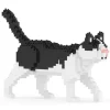 Jekca - Black and White Cat Mini 01 - Big - Lego - Sculpture - Construction - 4D - Brick Animals - Toys - Avvenice