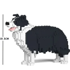 Jekca - Border Collie - Dog - 01S-M01 - Lego - Sculpture - Construction - 4D - Brick Animals - Toys - Avvenice