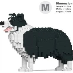 Jekca - Border Collie 01-M01 - Big - Lego - Sculpture - Construction - 4D - Brick Animals - Toys - Avvenice