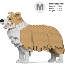 Jekca - Border Collie 01-M03 - Big - Lego - Sculpture - Construction - 4D - Brick Animals - Toys - Avvenice