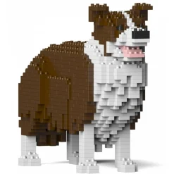 Jekca - Border Collie 01-M02 - Big - Lego - Sculpture - Construction - 4D - Brick Animals - Toys - Avvenice