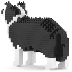 Jekca - Border Collie Mini 01 - Lego - Sculpture - Construction - 4D - Brick Animals - Toys - Avvenice