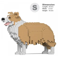 Jekca - Border Collie 01S-M03 - Lego - Sculpture - Construction - 4D - Brick Animals - Toys - Avvenice