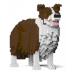 Jekca - Border Collie 01S-M02 - Lego - Sculpture - Construction - 4D - Brick Animals - Toys - Avvenice