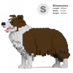 Jekca - Border Collie 01S-M02 - Lego - Sculpture - Construction - 4D - Brick Animals - Toys - Avvenice
