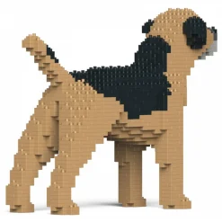 Jekca - Border Terrier 01-M01 - Big - Lego - Sculpture - Construction - 4D - Brick Animals - Toys - Avvenice