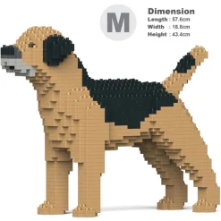 Jekca - Border Terrier 01-M01 - Big - Lego - Sculpture - Construction - 4D - Brick Animals - Toys - Avvenice