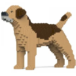 Jekca - Border Terrier 01S-M02 - Lego - Sculpture - Construction - 4D - Brick Animals - Toys - Avvenice