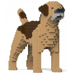 Jekca - Border Terrier 01S-M02 - Lego - Sculpture - Construction - 4D - Brick Animals - Toys - Avvenice