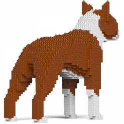 Jekca - Boston Terrier 01-M02 - Big - Lego - Sculpture - Construction - 4D - Brick Animals - Toys - Avvenice