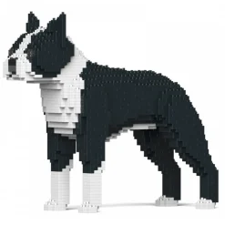 Jekca - Boston Terrier 01-M01 - Big - Lego - Sculpture - Construction - 4D - Brick Animals - Toys - Avvenice