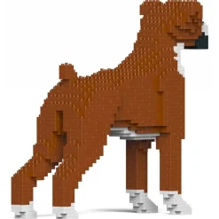 Jekca - Boxer 01-M01 - Big - Lego - Sculpture - Construction - 4D - Brick Animals - Toys - Avvenice