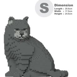 Jekca - British Shorthair Cat 01S-M01 - Lego - Sculpture - Construction - 4D - Brick Animals - Toys - Avvenice