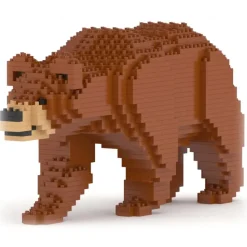 Jekca - Brown Bear 01 - Big - Lego - Sculpture - Construction - 4D - Brick Animals - Toys - Avvenice