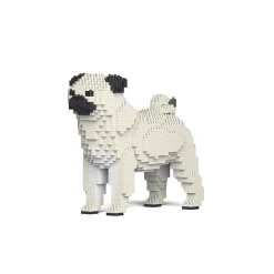 Jekca - Carlino Pug - Dog - 01S-M03 - Lego - Sculpture - Construction - 4D - Brick Animals - Toys - Avvenice