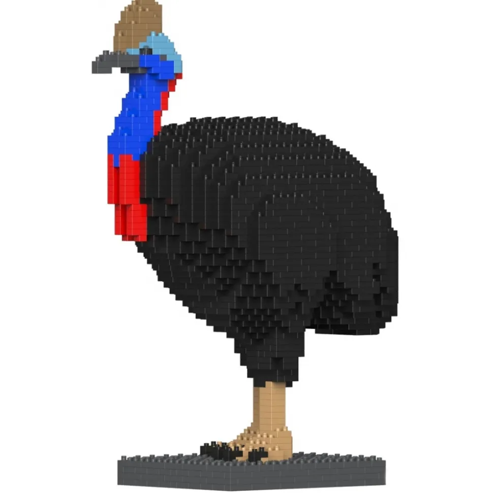 Jekca - Cassowary 01 - Lego - Sculpture - Construction - 4D - Brick Animals - Toys - Avvenice