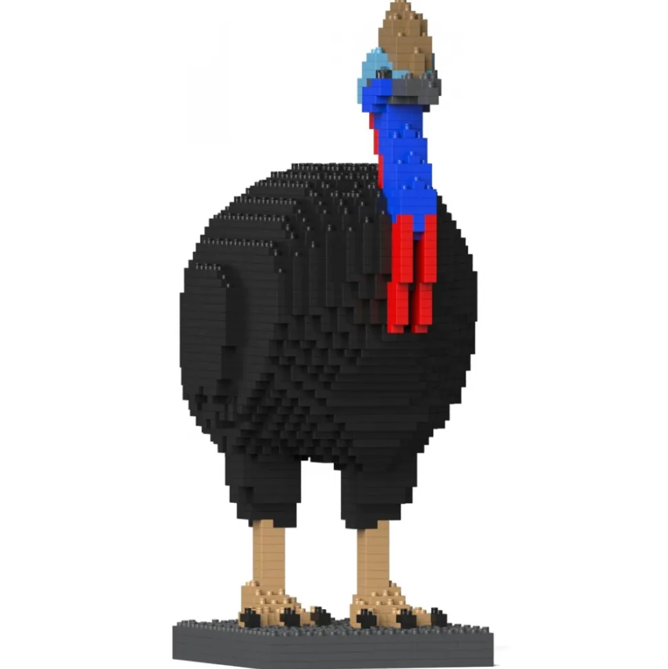 Jekca - Cassowary 01 - Lego - Sculpture - Construction - 4D - Brick Animals - Toys - Avvenice