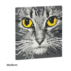 Jekca - Cat Eyes Brick Painting 04S-M02 - Lego - Sculpture - Construction - 4D - Brick Animals - Toys - Avvenice