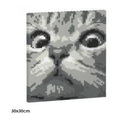 Jekca - Cat Eyes Brick Painting 02S-M02 - Lego - Sculpture - Construction - 4D - Brick Animals - Toys - Avvenice