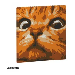 Jekca - Cat Eyes Brick Painting 02S-M01 - Lego - Sculpture - Construction - 4D - Brick Animals - Toys - Avvenice