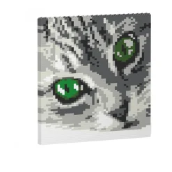 Jekca - Cat Eyes Brick Painting 01S-M02 - Lego - Sculpture - Construction - 4D - Brick Animals - Toys - Avvenice