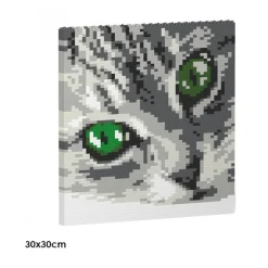 Jekca - Cat Eyes Brick Painting 01S-M02 - Lego - Sculpture - Construction - 4D - Brick Animals - Toys - Avvenice
