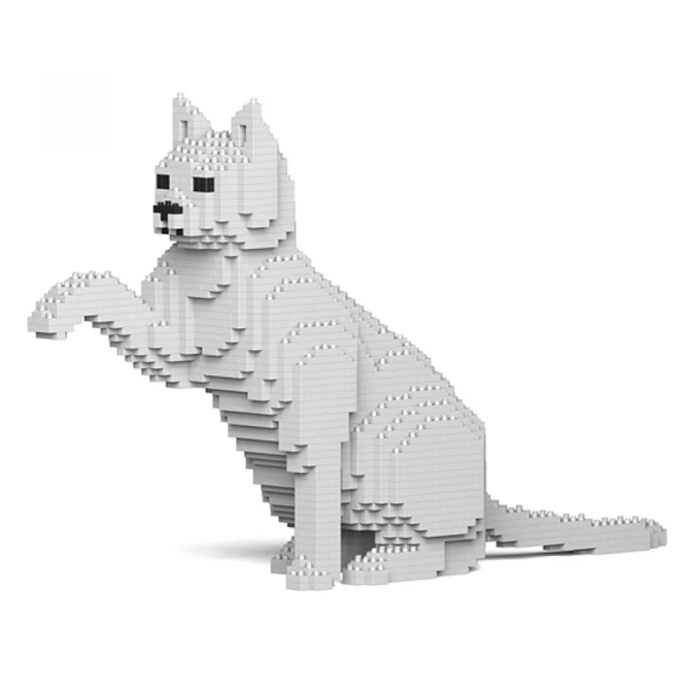 Jekca - Cat 08S-M01 - Lego - Sculpture - Construction - 4D - Brick Animals - Toys - Avvenice