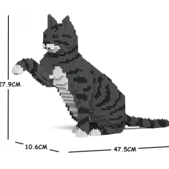 Jekca - Cat 04S-M02 - Lego - Sculpture - Construction - 4D - Brick Animals - Toys - Avvenice