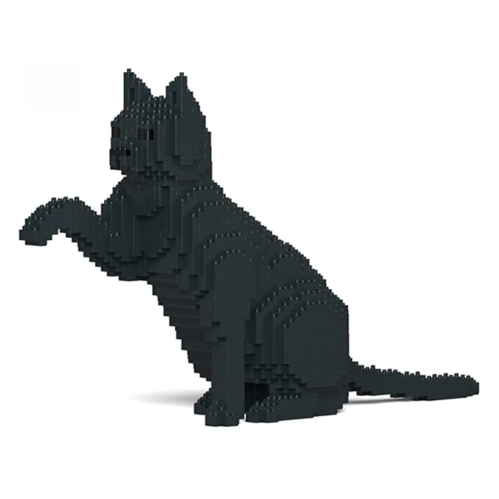 Jekca - Cat 08S-M02 - Lego - Sculpture - Construction - 4D - Brick Animals - Toys - Avvenice