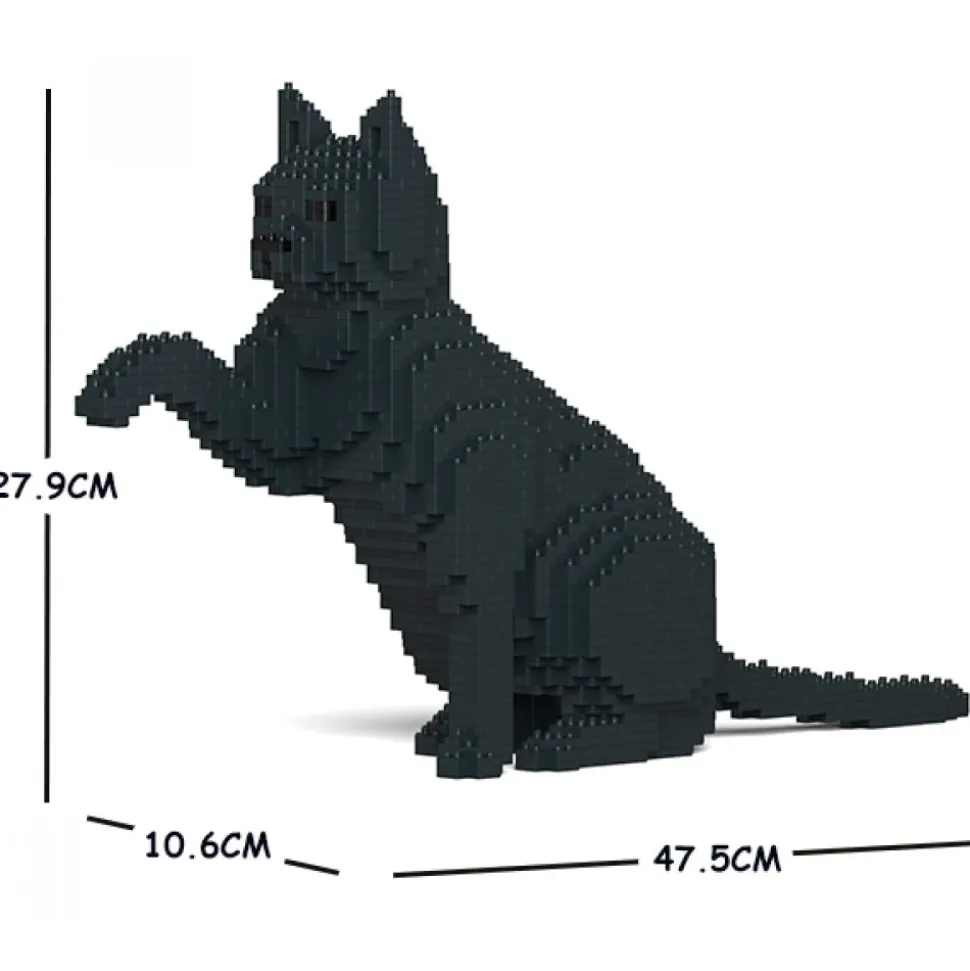 Jekca - Cat 08S-M02 - Lego - Sculpture - Construction - 4D - Brick Animals - Toys - Avvenice