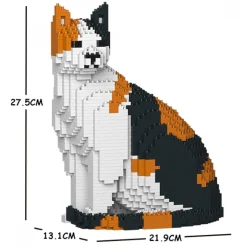 Jekca - Cat 10S-M01 - Lego - Sculpture - Construction - 4D - Brick Animals - Toys - Avvenice