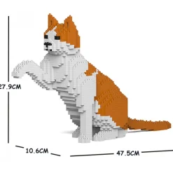 Jekca - Cat 12S-M03 - Lego - Sculpture - Construction - 4D - Brick Animals - Toys - Avvenice