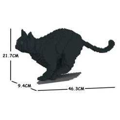 Jekca - Cat 19S-M02 - Lego - Sculpture - Construction - 4D - Brick Animals - Toys - Avvenice