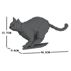 Jekca - Cat 19S-M03 - Lego - Sculpture - Construction - 4D - Brick Animals - Toys - Avvenice