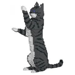 Jekca - Cat 14S-M02 - Lego - Sculpture - Construction - 4D - Brick Animals - Toys - Avvenice