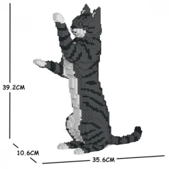 Jekca - Cat 14S-M02 - Lego - Sculpture - Construction - 4D - Brick Animals - Toys - Avvenice