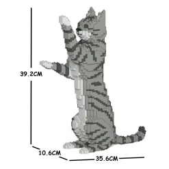 Jekca - Cat 14S-M03 - Lego - Sculpture - Construction - 4D - Brick Animals - Toys - Avvenice