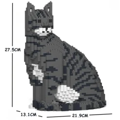 Jekca - Cat 02S-M02 - Lego - Sculpture - Construction - 4D - Brick Animals - Toys - Avvenice