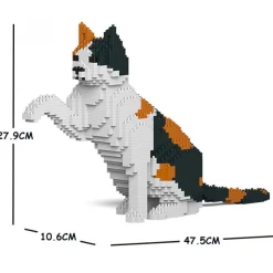 Jekca - Cat 12S-M01 - Lego - Sculpture - Construction - 4D - Brick Animals - Toys - Avvenice