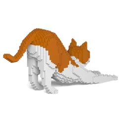 Jekca - Cat 13S-M03 - Lego - Sculpture - Construction - 4D - Brick Animals - Toys - Avvenice