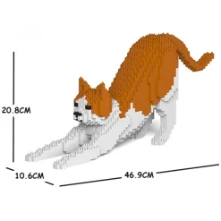 Jekca - Cat 13S-M03 - Lego - Sculpture - Construction - 4D - Brick Animals - Toys - Avvenice