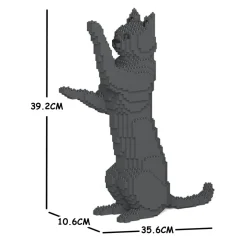 Jekca - Cat 15S-M03 - Lego - Sculpture - Construction - 4D - Brick Animals - Toys - Avvenice