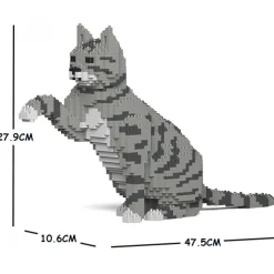 Jekca - Cat 04S-M03 - Lego - Sculpture - Construction - 4D - Brick Animals - Toys - Avvenice