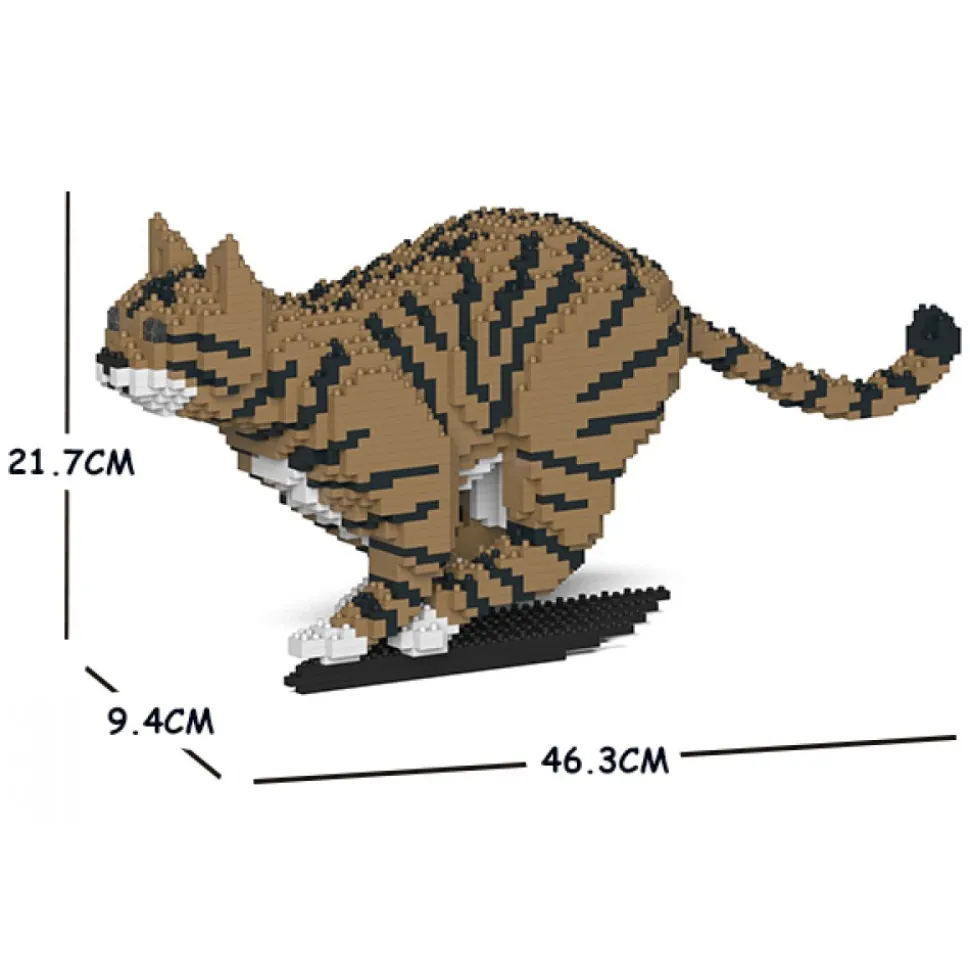 Jekca - Cat 18S-M04 - Lego - Sculpture - Construction - 4D - Brick Animals - Toys - Avvenice