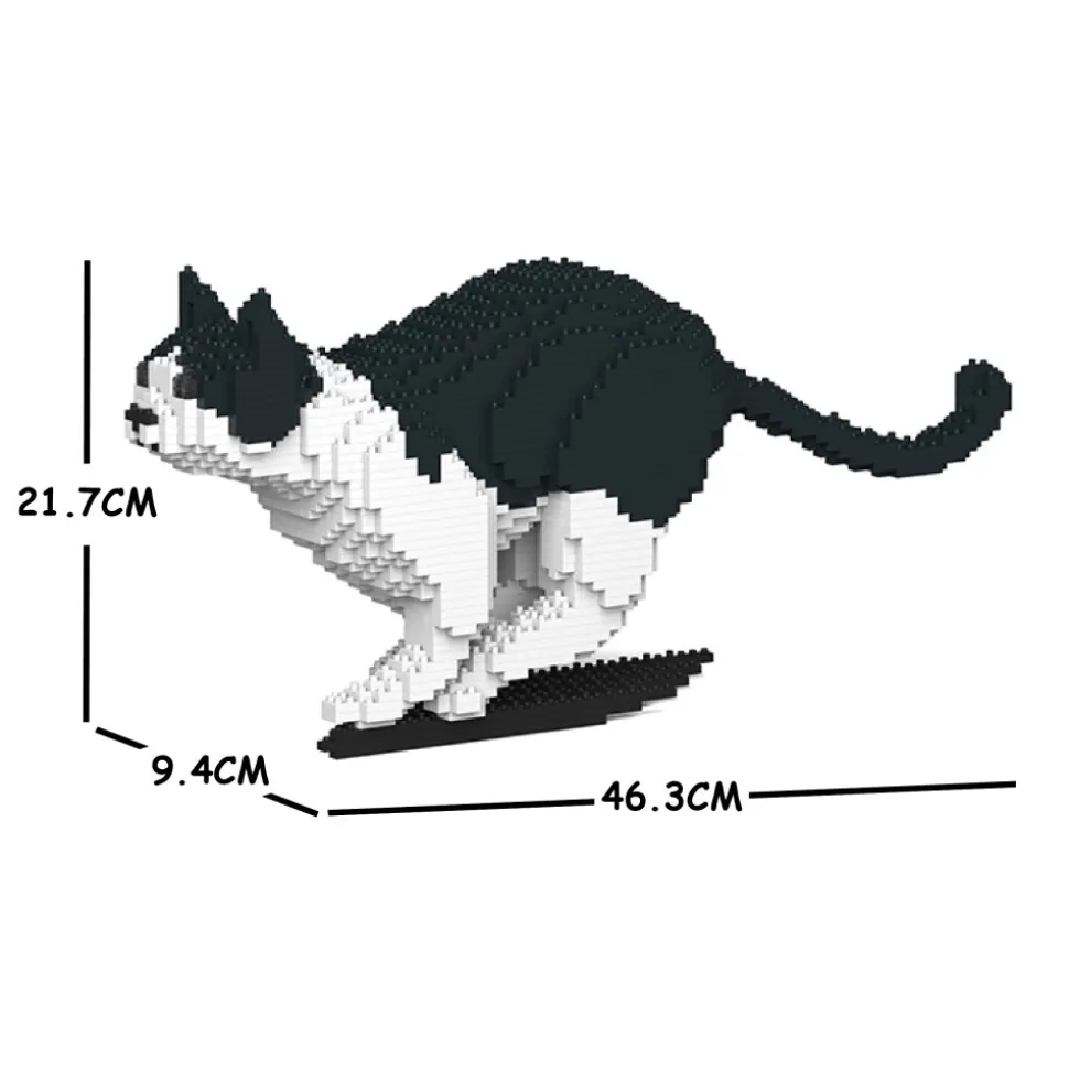 Jekca - Cat 21S-M01 - Lego - Sculpture - Construction - 4D - Brick Animals - Toys - Avvenice