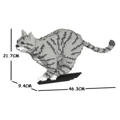 Jekca - Cat 18S-M03 - Lego - Sculpture - Construction - 4D - Brick Animals - Toys - Avvenice