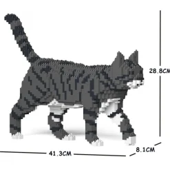 Jekca - Cat 03S-M02 - Lego - Sculpture - Construction - 4D - Brick Animals - Toys - Avvenice