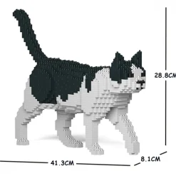 Jekca - Cat 11S-M02 - Lego - Sculpture - Construction - 4D - Brick Animals - Toys - Avvenice