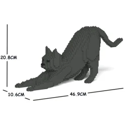 Jekca - Cat 09S-M03 - Lego - Sculpture - Construction - 4D - Brick Animals - Toys - Avvenice