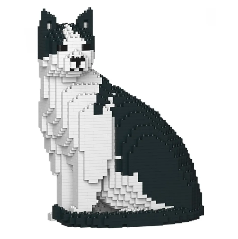 Jekca - Cat 10S-M02 - Lego - Sculpture - Construction - 4D - Brick Animals - Toys - Avvenice
